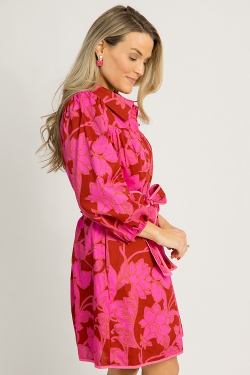 Raven Floral Dress, Burgundy Pink - 1218-33.jpg