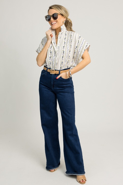 French Floral Collared Top - 1218-65h.jpg