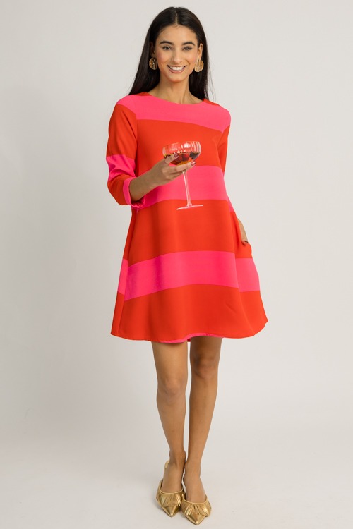 Bold Stripe Shift, Fuchsia Red - 1218-91p.jpg