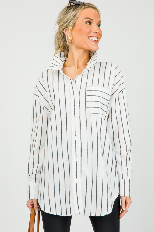 Diana Stripe Button Up