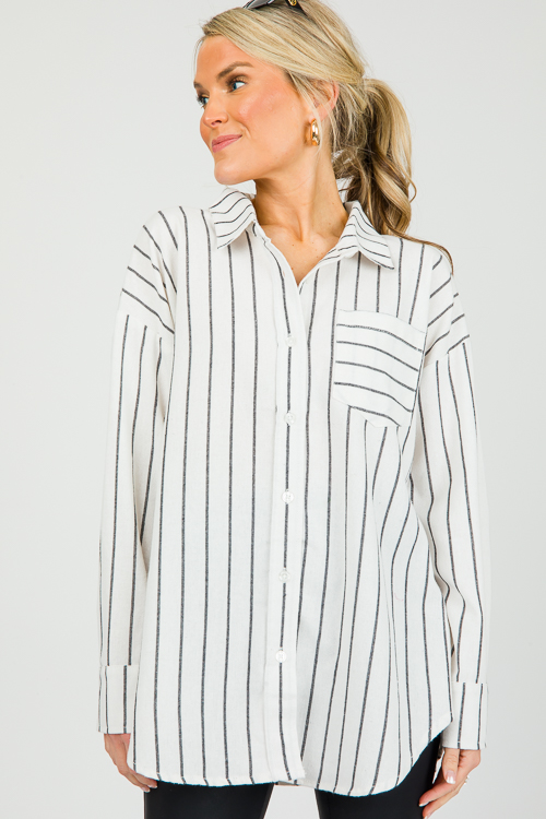 Diana Stripe Button Up