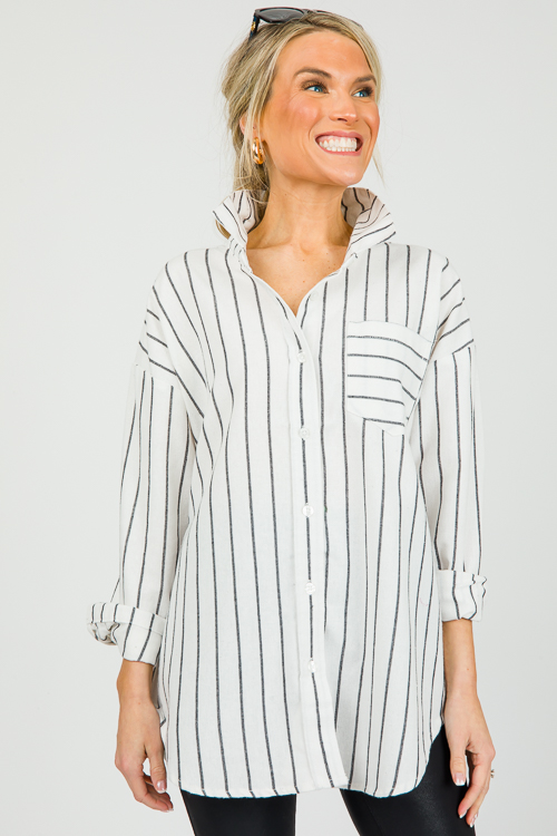 Diana Stripe Button Up