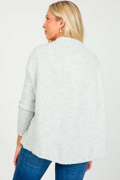 Tyler Sweater, Silver