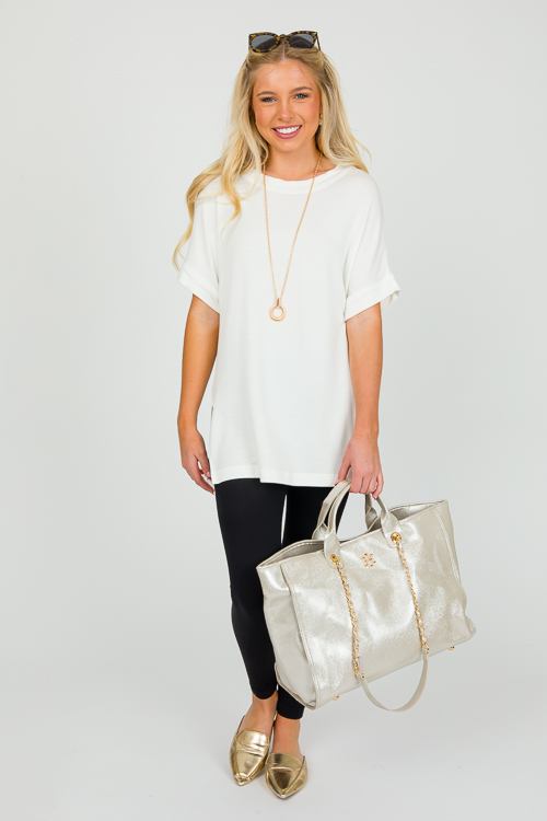 Dolman Tunic Tee, White