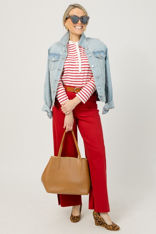 Ruffle Neck Stripe Top, Red - 1219-1P.jpg