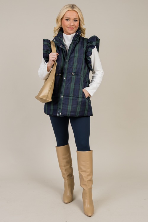 Plaid Ruffle Puffer Vest, Navy - 1219-20p.jpg