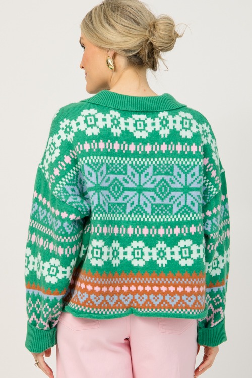 Cheery Button Sweater, Green Multi - 1219-24.jpg