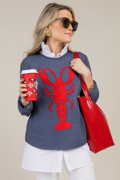 Portland Lobster Sweater, Navy