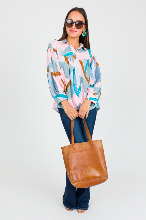 Abstract Button Top, Blue Combo