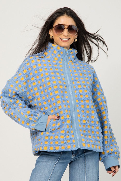 Textured Grid Jacket, Blue/Yellow - 1219-74P.jpg
