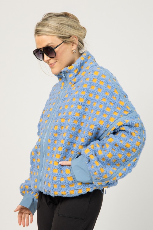 Textured Grid Jacket, Blue/Yellow - 1219-78.jpg