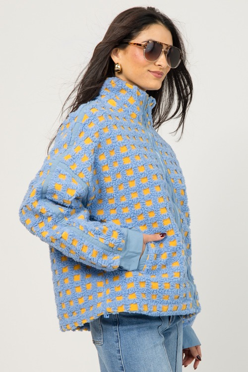 Textured Grid Jacket, Blue/Yellow - 1219-81h.jpg