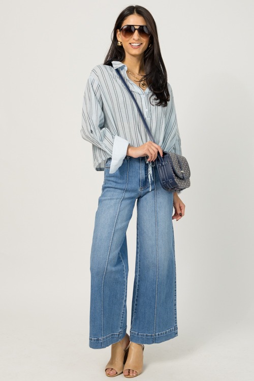 Draw Hem Stripe Shirt - 1219-92P.jpg