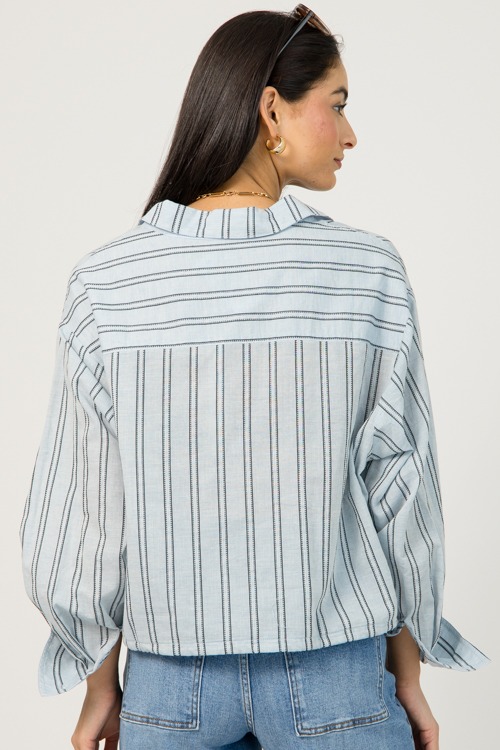 Draw Hem Stripe Shirt - 1219-93H.jpg