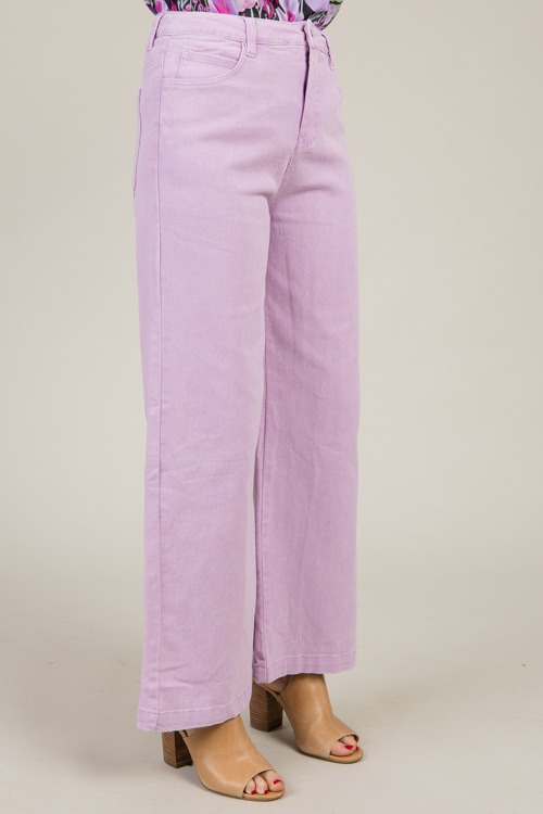 Winnie Wide Leg Jeans, Lavender