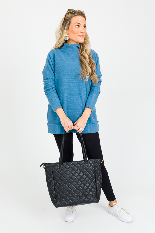 Catherine Mock Pullover, Teal