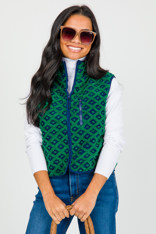 Textured Vest, Navy Mix