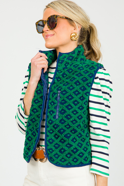 Textured Vest, Navy Mix