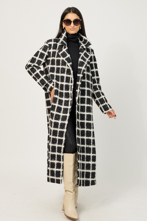 Amber Checkered Coat, Black/White - 1222-1p.jpg