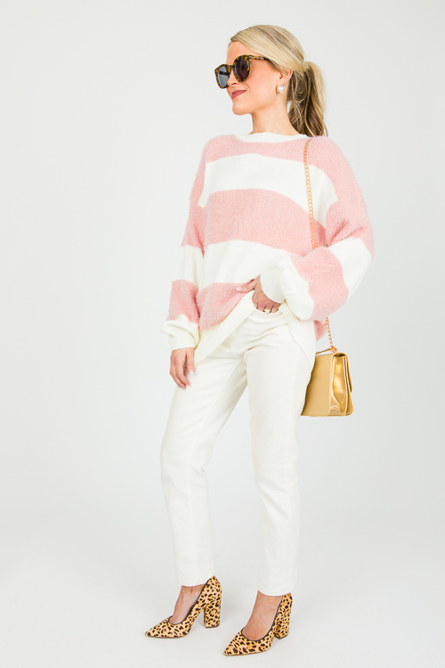 Eyelash Blush Stripes Sweater