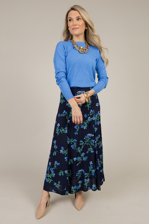 Midnight Blues Midi Skirt