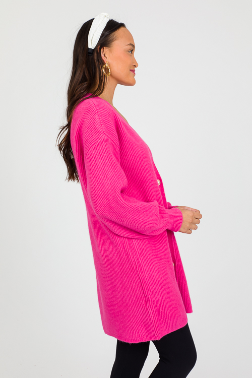 Pink cardigan hotsell with pearl buttons