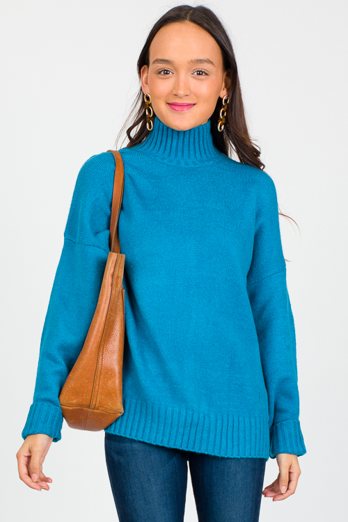Mailee Sweater, Turquoise