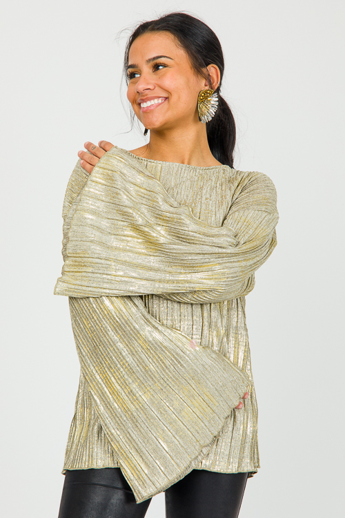 Pleated Gold Top
