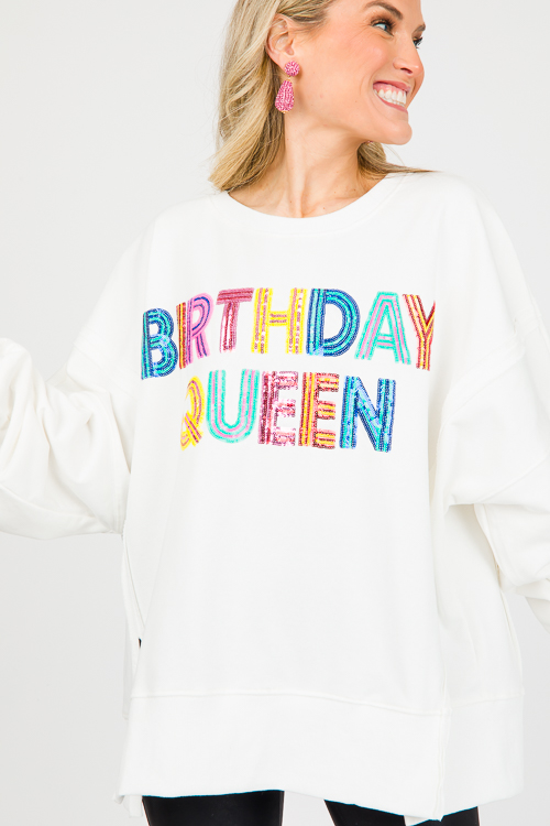 Birthday Queen Sequin Sweatshirt