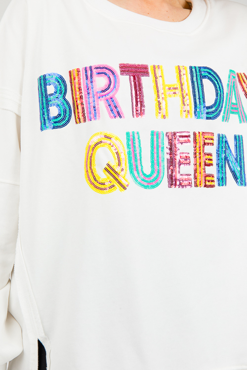 Birthday Queen Sequin Sweatshirt