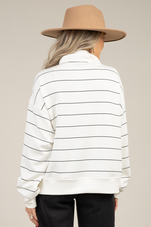 Modal Stripe Half Zip, Cream - 1230-114.jpg