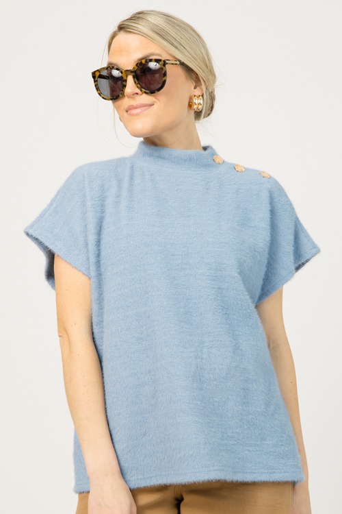 Fiona Button Neck Blouse, Blue - 1230-123.jpg