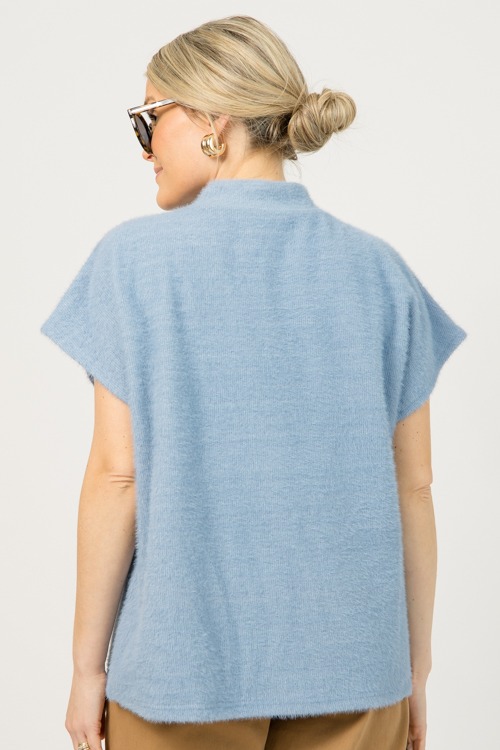 Fiona Button Neck Blouse, Blue - 1230-125.jpg