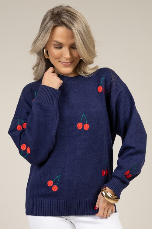 Cherry Embroidery Sweater, Navy - 1230-126.jpg