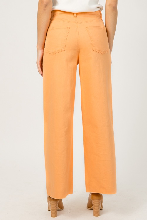 Raw Hem Wide Leg Pants, Tangerine - 1230-138.jpg