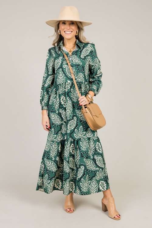 Naomi Abstract Leaf Maxi