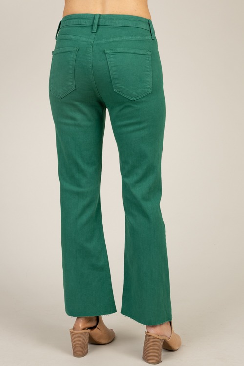 Raw Hem Crop Flares, Green - 1230-38h.jpg