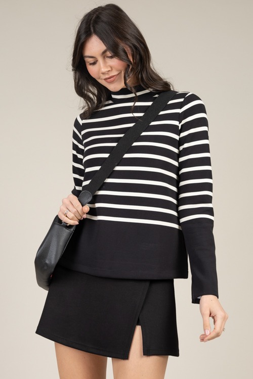 Air Essentials Mock Neck, Stripe