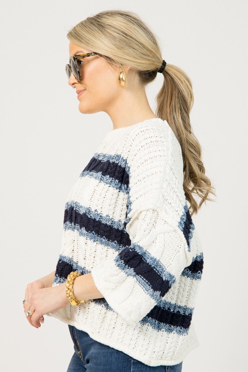 Willow Knit Sweater, White/Navy - 1230-77.jpg