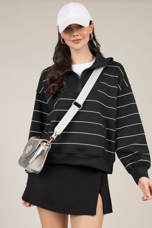 Modal Stripe Half Zip, Black - 1230-94.jpg