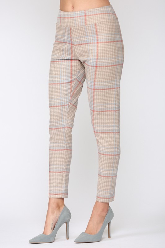 Plaid Suede Pants