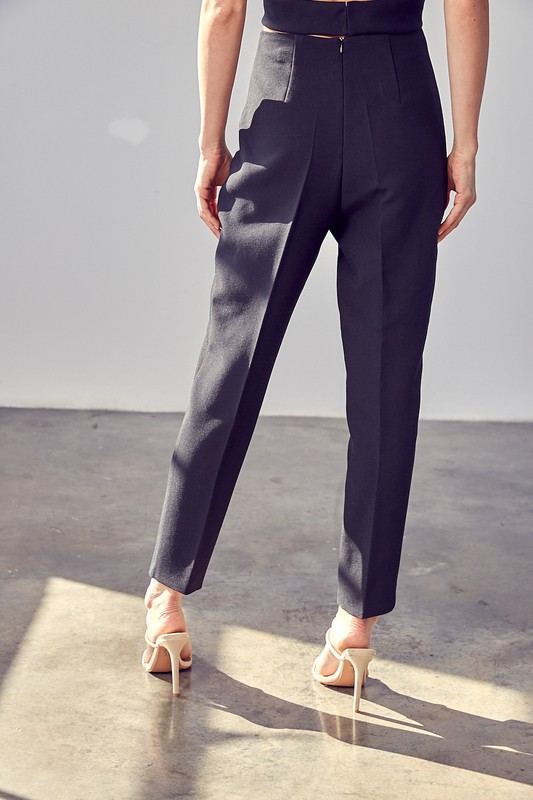 Flat Front Black Pants