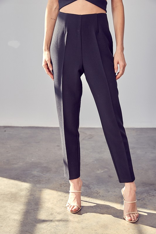 Flat Front Black Pants