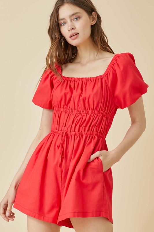 Candy Apple Cotton Romper