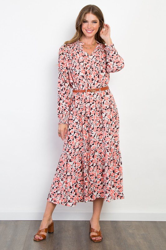 Joanna Flowers Maxi, Coral