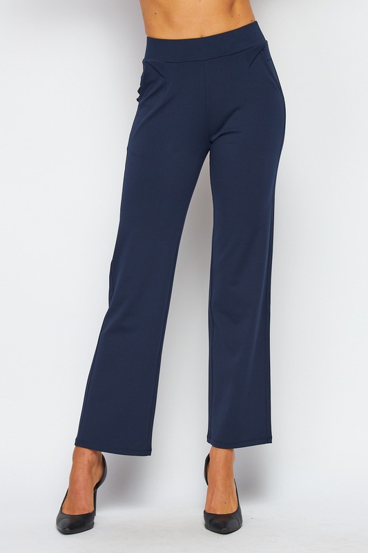 Tailored Stretch Trousers, Navy