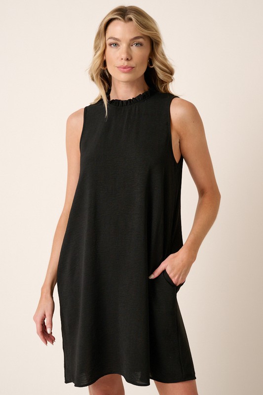 Micro Pocket Dress, Black