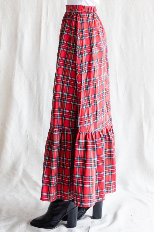 J crew outlet plaid maxi skirt