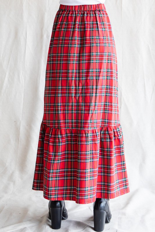 J crew clearance plaid maxi skirt