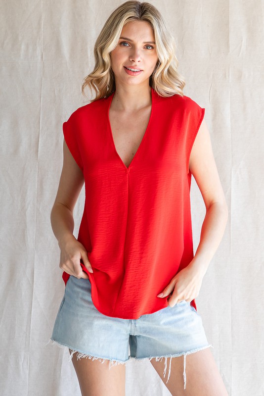 Reese Top, Tomato Red